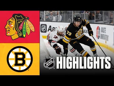 NHL Highlights | Blackhawks vs. Bruins | October 09, 2025
