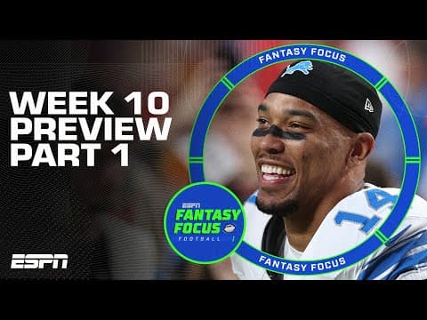 Week 10's BIGGEST Upgrades and Downgrades | Fantasy Focus 🏈