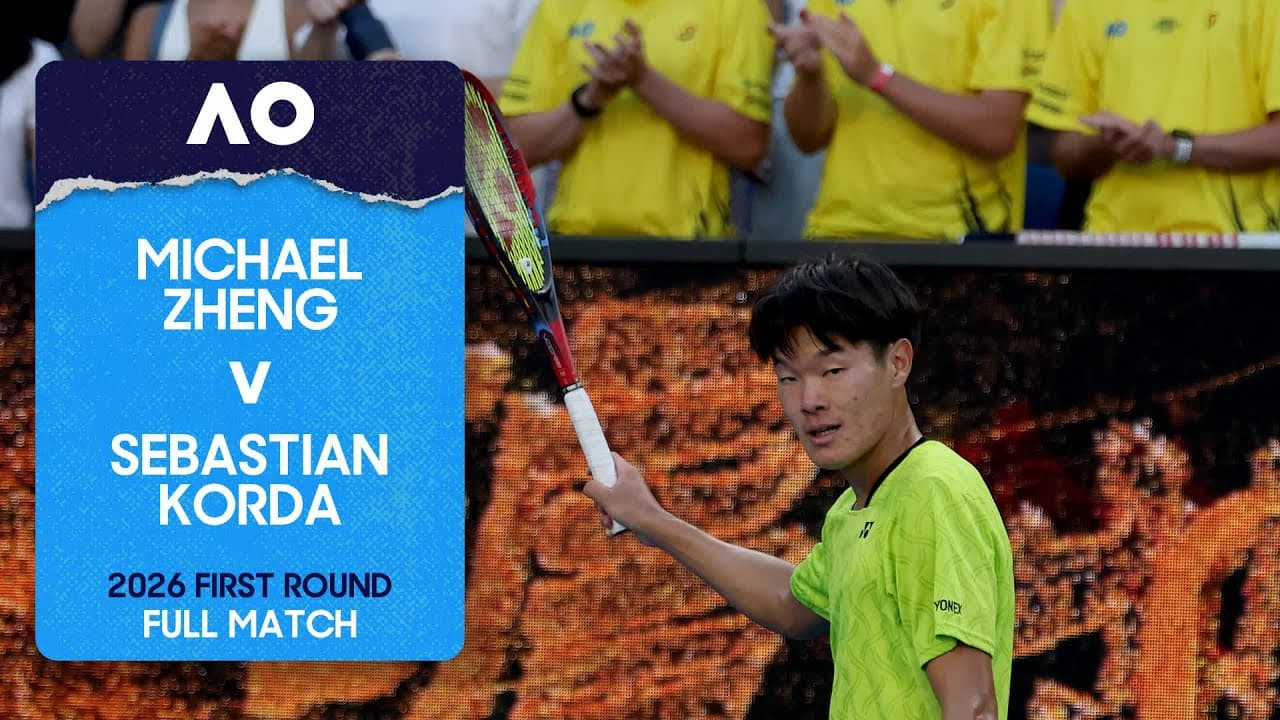 Michael Zheng v Sebastian Korda Full Match | Australian Open 2026 First Round