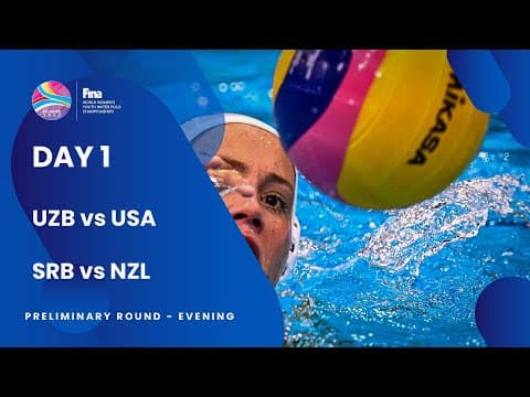 Day 1 PRELIMINARY ROUND |  Evening Session | FINA World Women's Youth Water Polo Championships 2022