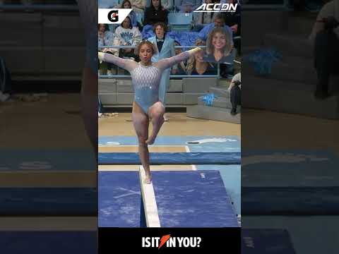 Sydney on beam is a work of art 🎨 #unctarheels #tarheels #ncaagymnastics #collegegymnastics #beam