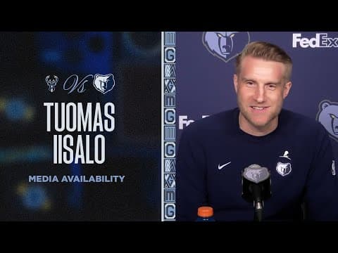 Tuomas Iisalo Press Conference | Grizzlies vs. Bucks