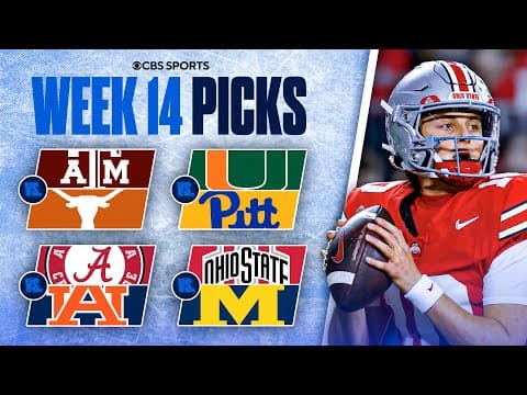 Picks for EVERY Top 25 game in College Football [Full Week 14 Predictions]