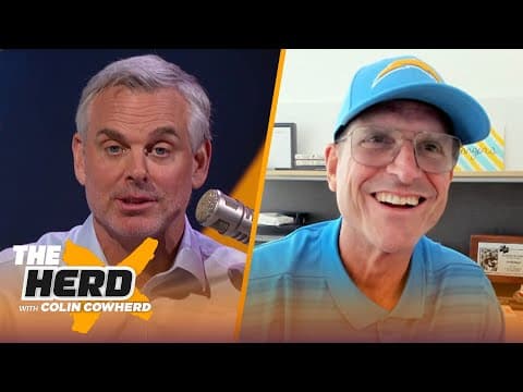 Jim Harbaugh on Chargers 1-0 start, Justin Herbert, culture, J.K. Dobbins' big day | NFL | THE HERD