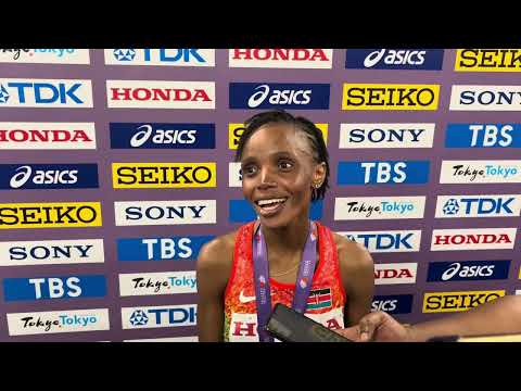 Beatrice Chebet Reacts to 10,000m Gold Medal at 2025 Tokyo World Championships