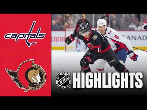 Capitals vs. Senators | NHL Highlights | January 01, 2026