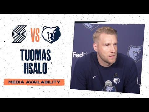 Tuomas Iisalo Press Conference | Grizzlies vs. Trail Blazers