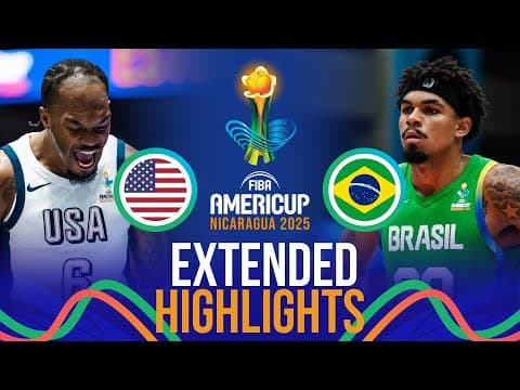 USA 🇺🇸 vs Brazil 🇧🇷 | Extended Highlights | FIBA AmeriCup 2025