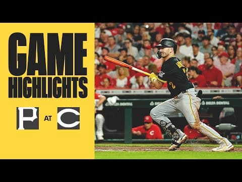 Pirates win it in extra innings in Cincinnati | Pirates at Reds Game Highlights (9/24/25)