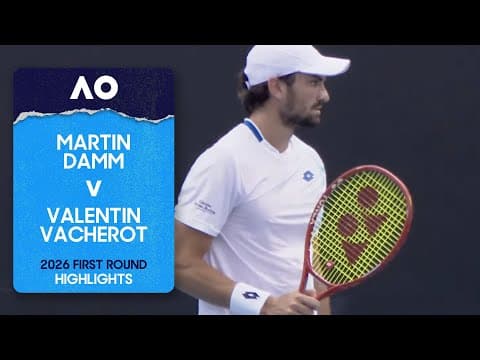 Martin Damm v Valentin Vacherot Highlights | Australian Open 2026 First Round