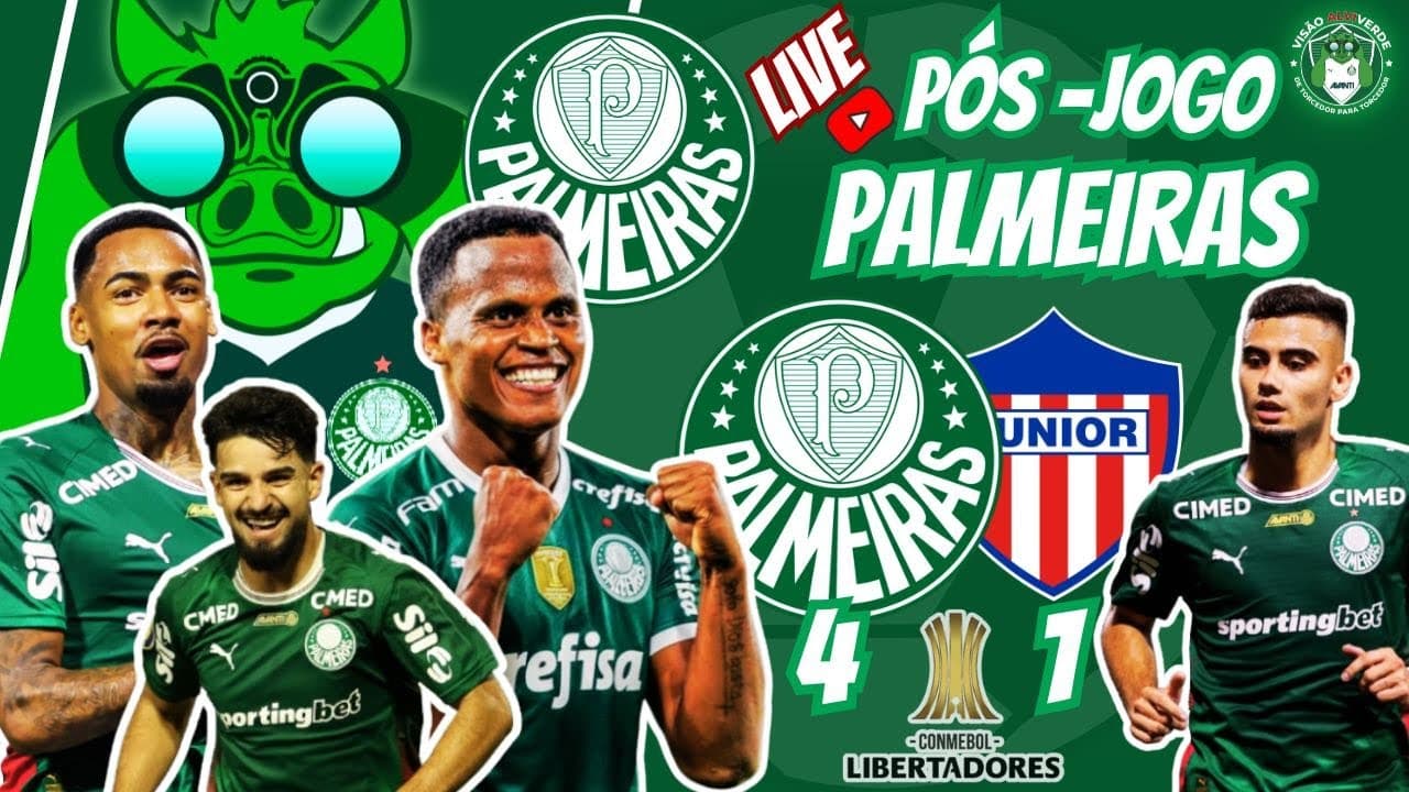 🚨#AOVIVO-PEGA A VISÃO: PÓS-JOGO PALMEIRAS 4X1 JUNIOR B. | CLASSIFICADOS | SORTEIO AMANHÃ