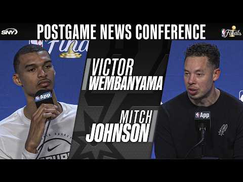 Victor Wembanyama & Mitch Johnson explain what went wrong for Spurs at end of Game 2 against Knicks