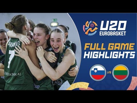 Slovenia 🇸🇮 vs Lithuania 🇱🇹 | Highlights | FIBA U20 Women's EuroBasket 2025