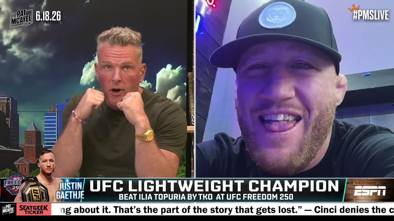 Justin Gaethje feels INCREDIBLE after becoming a champion at UFC Freedom 250 👏 | The Pat McAfee Show