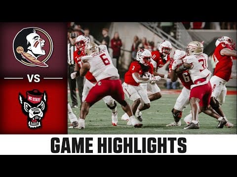 Florida State Seminoles vs. NC State Wolfpack Game Highlights | 2025 ACC Football