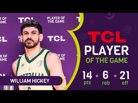William Hickey (14 PTS) | TCL Player Of The Game | AUS 🇦🇺 vs IRI 🇮🇷 | FIBA Asia Cup 2825