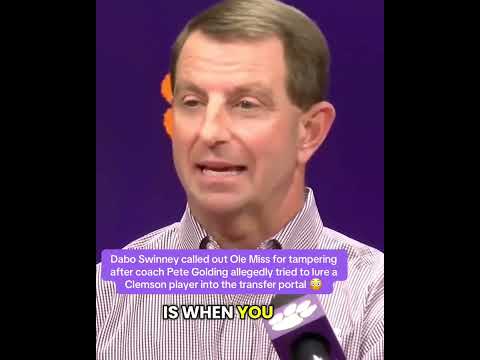 Dabo Swinney’s comments 😳