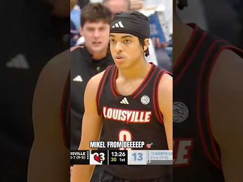Showing off his range 😮‍💨 #louisville #louisvillebasketball #accbasketball #collegebasketball