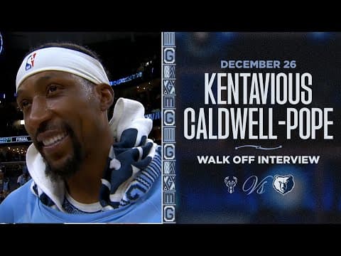 Kentavious Caldwell-Pope Walk off Interview | Grizzlies vs. Bucks