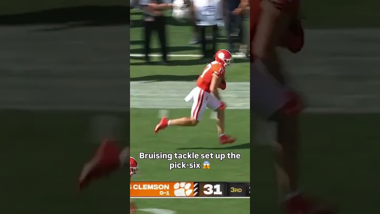 He crushed him 😤 #clemson #accfootball #collegefootball