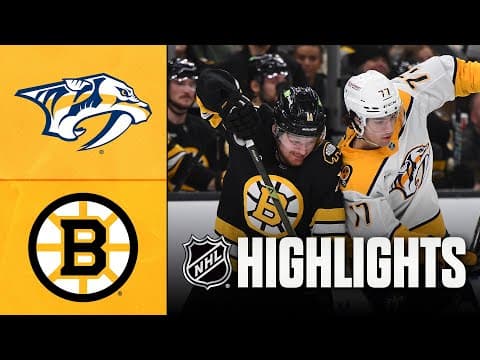 Predators vs. Bruins | NHL Highlights | January 27, 2026