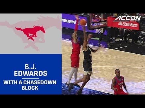 SMU's B.J. Edwards With A Chasedown Block