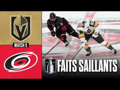 Golden Knights vs Hurricanes | Finale de la Coupe Stanley, match no 5 | Faits saillants