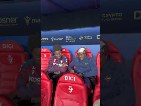 El saludo entre Enzo Boyomo y Etta Eyong antes del Osasuna-Levante en El Sadar #shorts