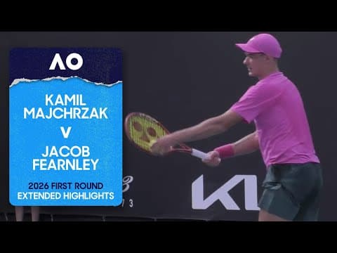 Kamil Majchrzak v Jacob Fearnley Extended Highlights | Australian Open 2026 First Round