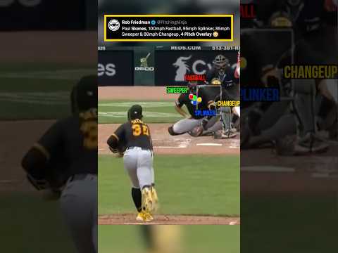 Paul Skenes, 100mph Fastball, 95mph Splinker, 85mph Sweeper & 88mph Changeup, 4 Pitch Overlay 😮