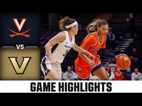 Virginia vs. Vanderbilt Game Highlights | 2025-26 ACC Women's Basketball