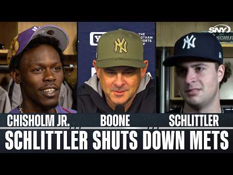 Aaron Boone, Cam Schlittler, Jazz Chisholm Jr. & Spencer Jones on Yanks winning Subway Series opener
