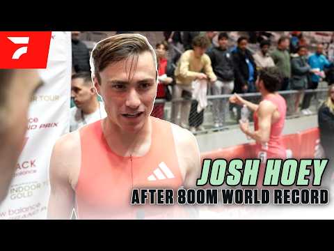 Josh Hoey Does It AGAIN! Breaks 800m Indoor WORLD RECORD | Interview