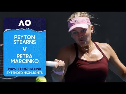 Peyton Stearns v Petra Marcinko Extended Highlights | Australian Open 2026 Second Round