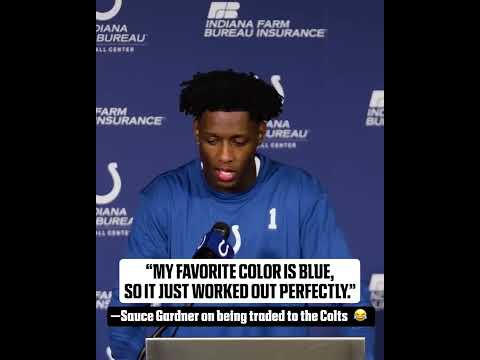 Sauce Gardner on being traded to the Colts (🎥 @Colts/TT)