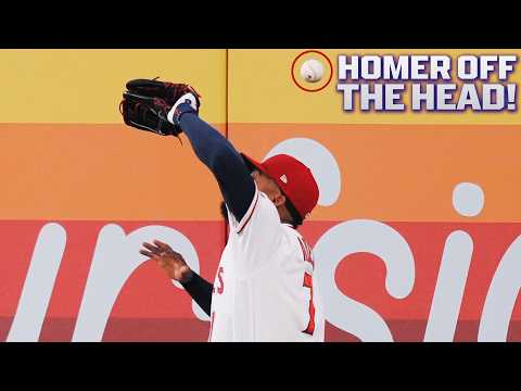Rumfield's homer bounces off outfielder's head | MLB Highlights