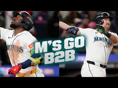 Randy Arozarena and Cal Raleigh hit back-to-back homers in the 8th inning for the Mariners 💥