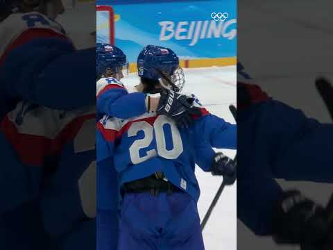 Juraj Slafkovský leading his team to Olympic history!