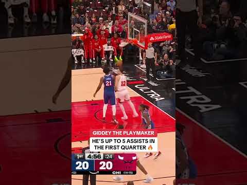 Josh Giddey is making plays early for the Bulls 🐂