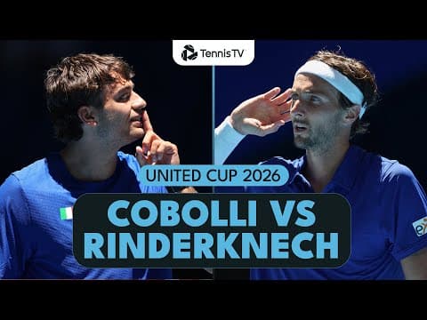 Flavio Cobolli vs Arthur Rinderknech Dramatic Battle! | United Cup 2026 Highlights
