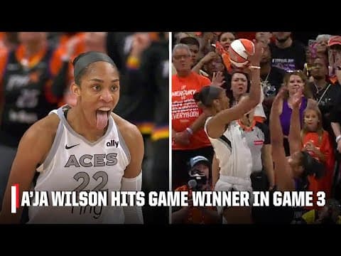 A'ja Wilson hits GAME-WINNING SHOT 🤯 Aces 1 win away from winning WNBA Finals 🏆 | WNBA on ESPN