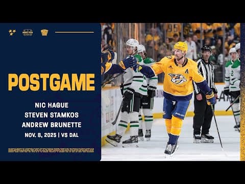 Stamkos, Hague & Brunette - Postgame: Nov. 8, 2025