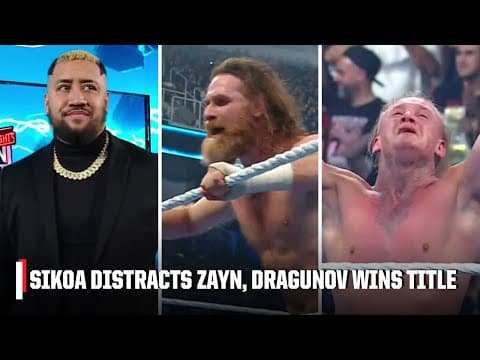 Sami Zayn LOSES US Title to Ilja Dragonuv after distraction by Solo Sikoa | WWE on ESPN