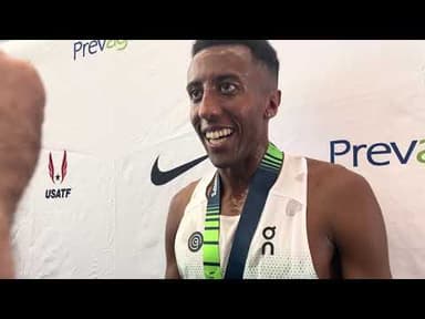Yared Nuguse Reacts To Awesome Close To Make U.S. 3000m Team, Runner-Up At U.S. Indoors In 7:39.28