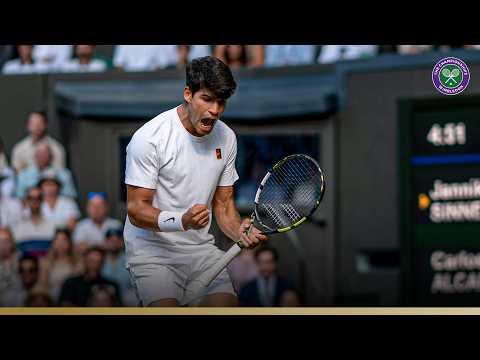 LISTEN to this incredible rally between Carlos Alcaraz and Jannik Sinner | Wimbledon 2025