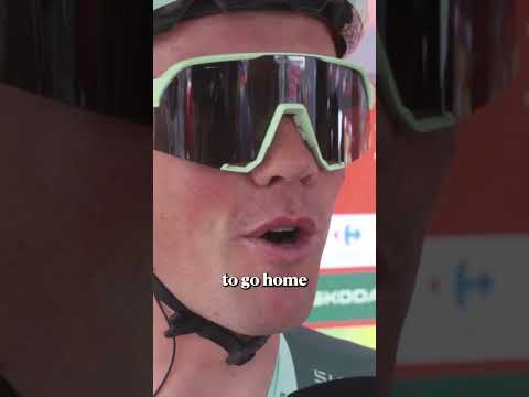 Mads Pedersen is hoping his soigneur names his baby ‘Mads’ after the Vuelta stage win 👶😅 #cycling