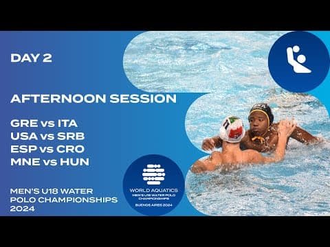 Afternoon Session | Day 2 | World Aquatics Men's U18 Water Polo Championships 2024