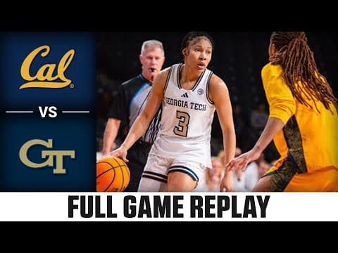 Cal vs. Georgia Tech Full Game Replay | 2025-26 ACC Women's Basketball