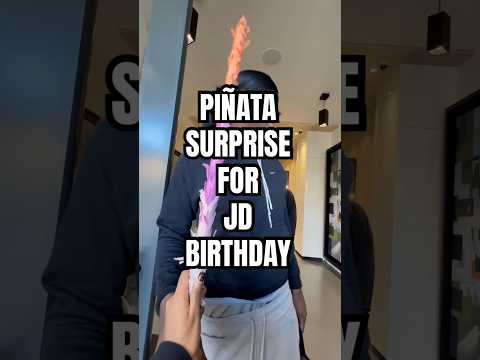 A piñata surprise for JD’s birthday 🥳 #nba #detroitpistons