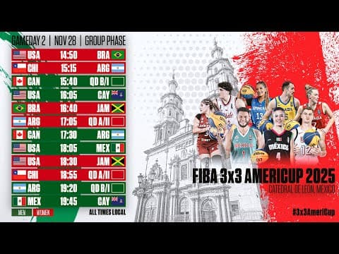 LIVE 🔴 FIBA 3x3 AmeriCup 2025 | Day 2 | 3x3 Basketball